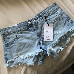 Denim Low Rise Shorts